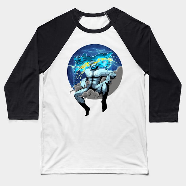 Zeus Baseball T-Shirt by Oniryah